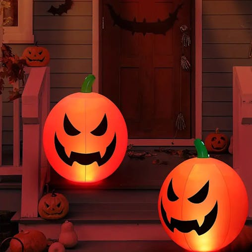 NNETM Remote Glow: Illuminated Inflatable Pumpkin