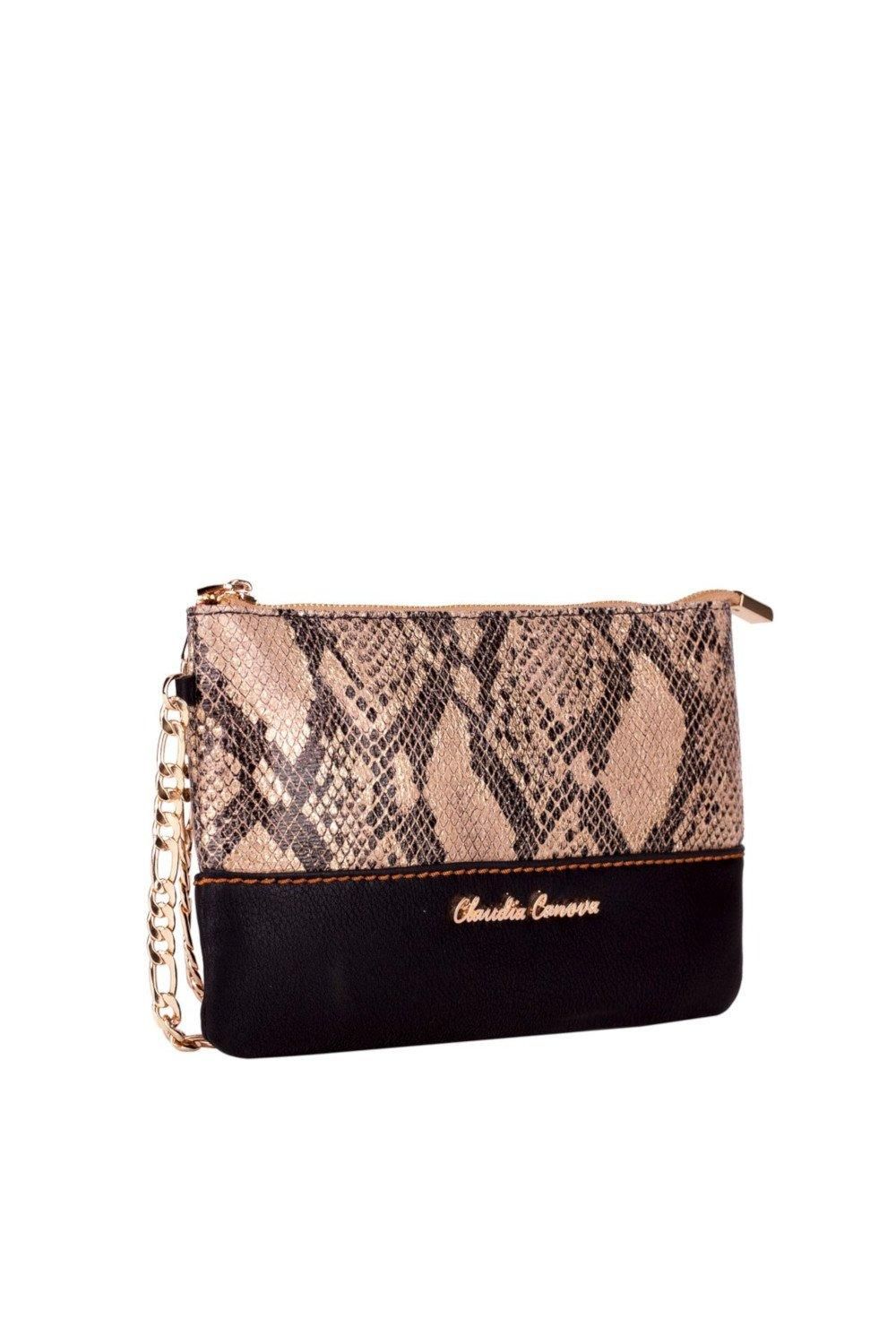 Claudia Canova Small Snake Effect Zip Top Bag