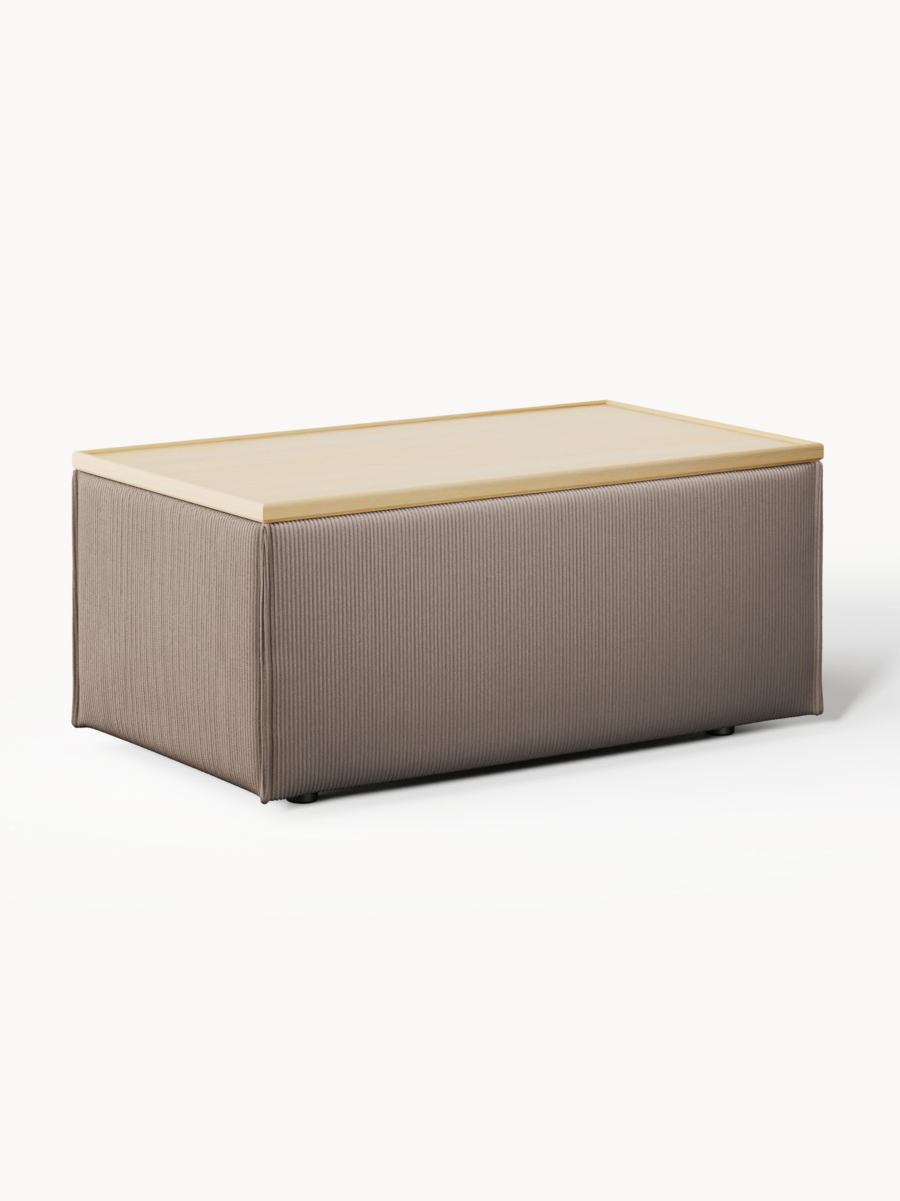 Sofa-Hocker Lennon aus Cord mit Stauraum