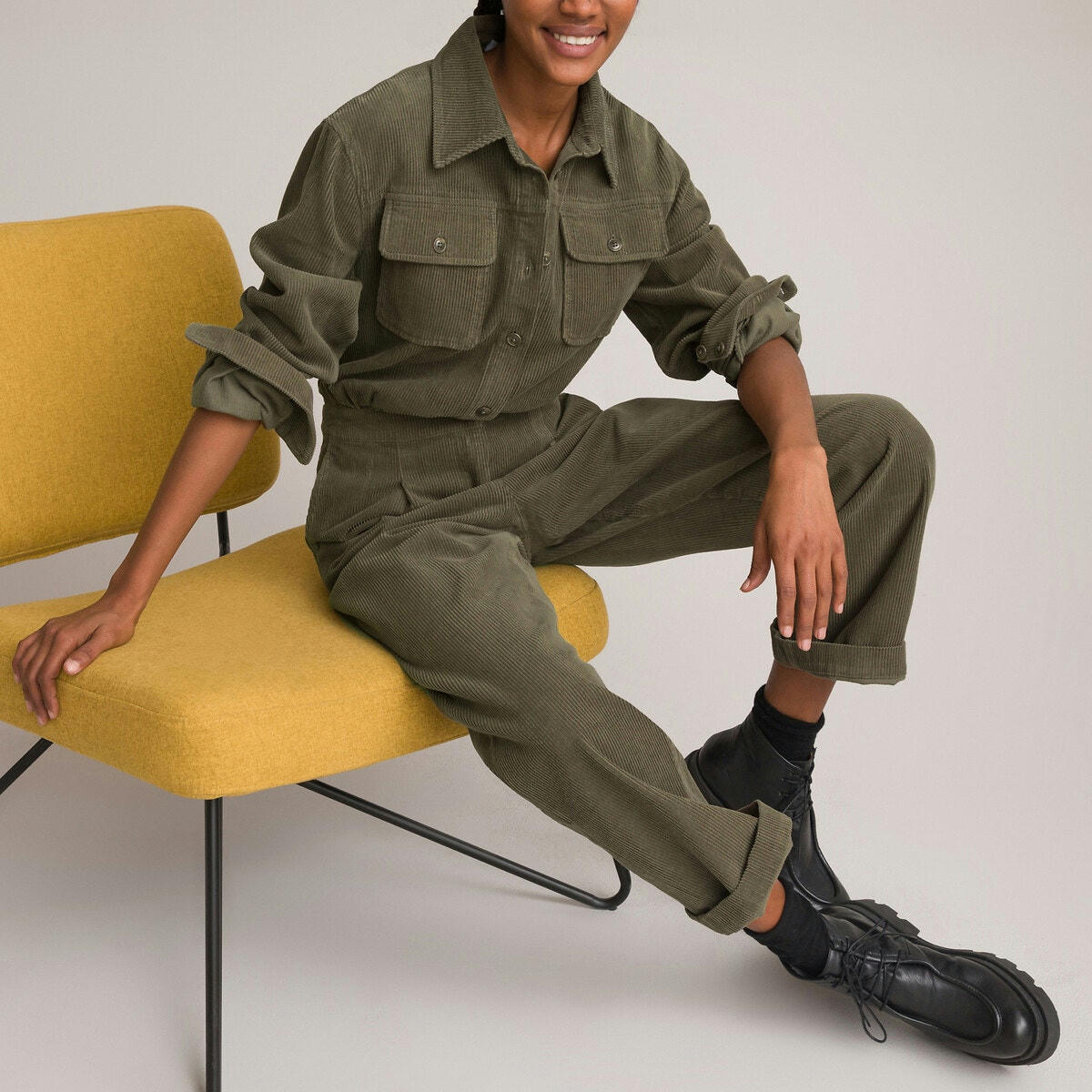 Combinaison pantalon, en velours