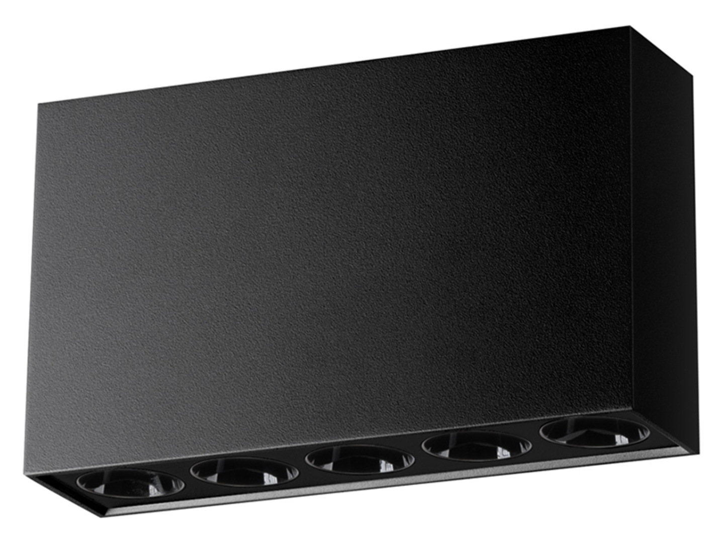 Lampa natynkowa Sole LED 5-punktowa aluminiowa czarna