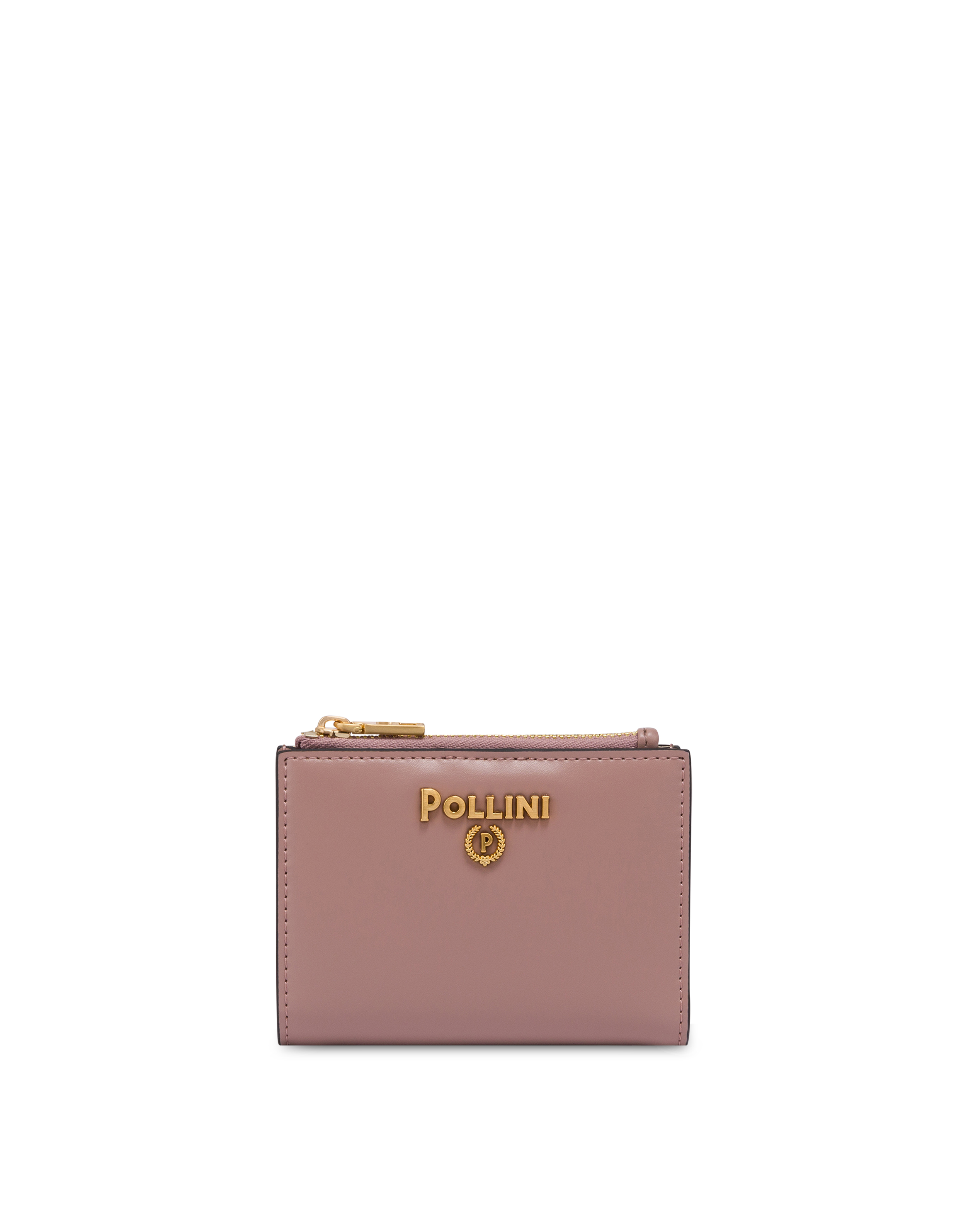 Piccolo Portafoglio Con Logo In Metallo Rosa Antico