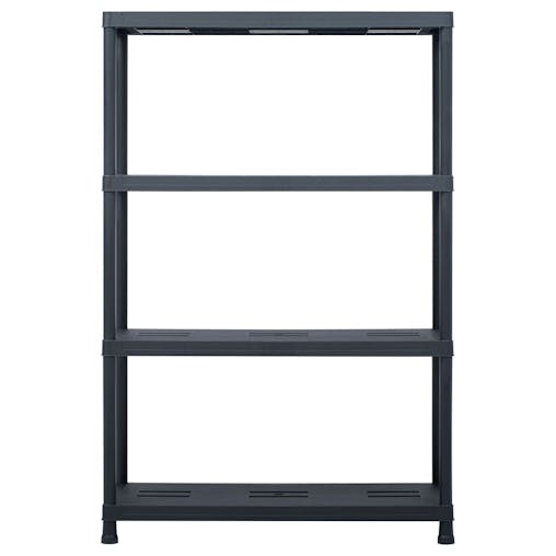 NNEVL Storage Shelf Rack Black 220 kg 90x40x138 cm Plastic