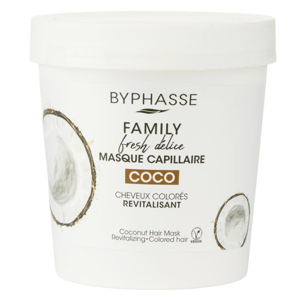 Masque cheveux colorés Byphasse revitalisant senteur coco 250ml