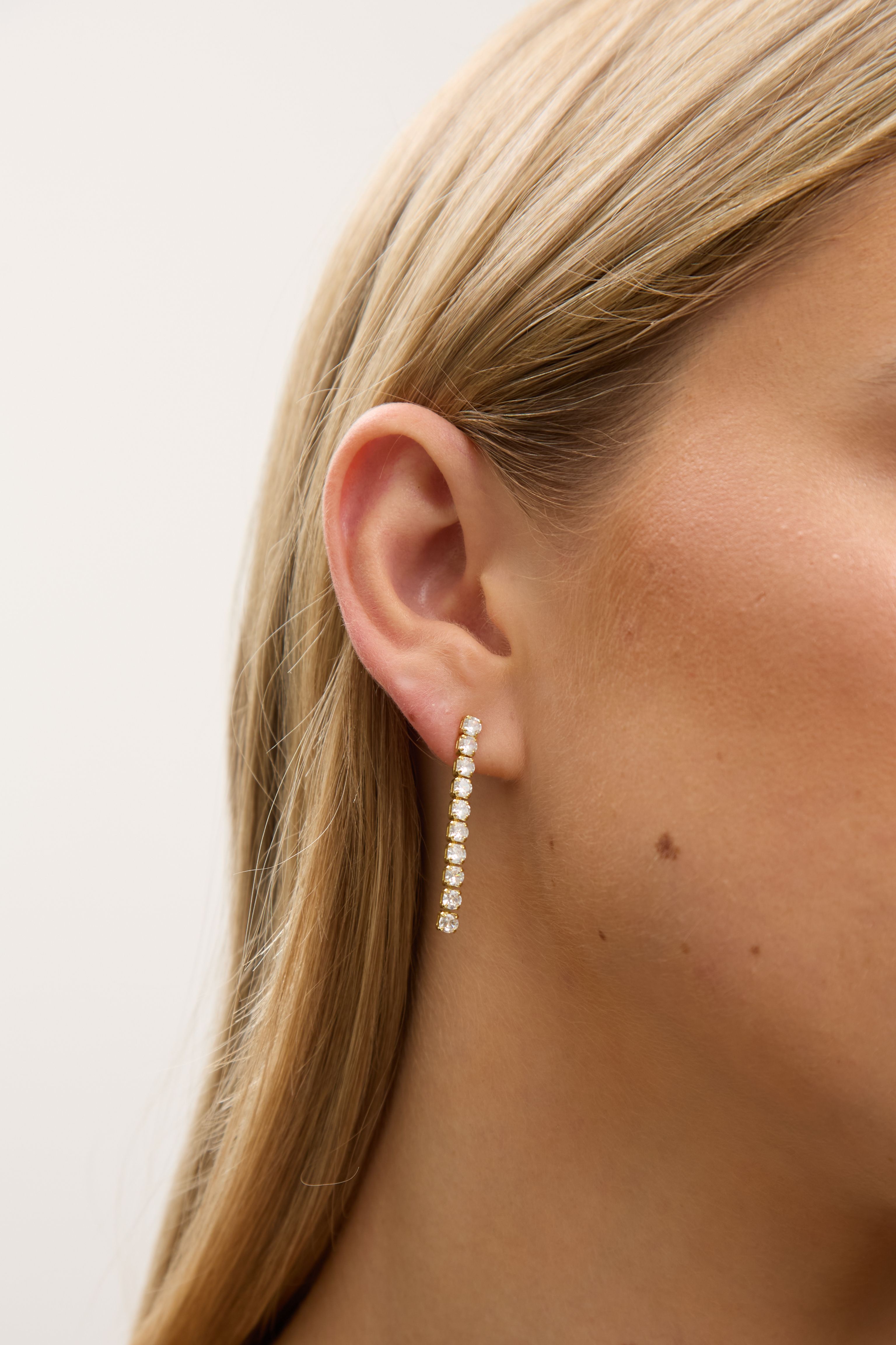 Jon Richard Gold Plated and Cubic Zirconia Round Tennis Earrings - Gift Box