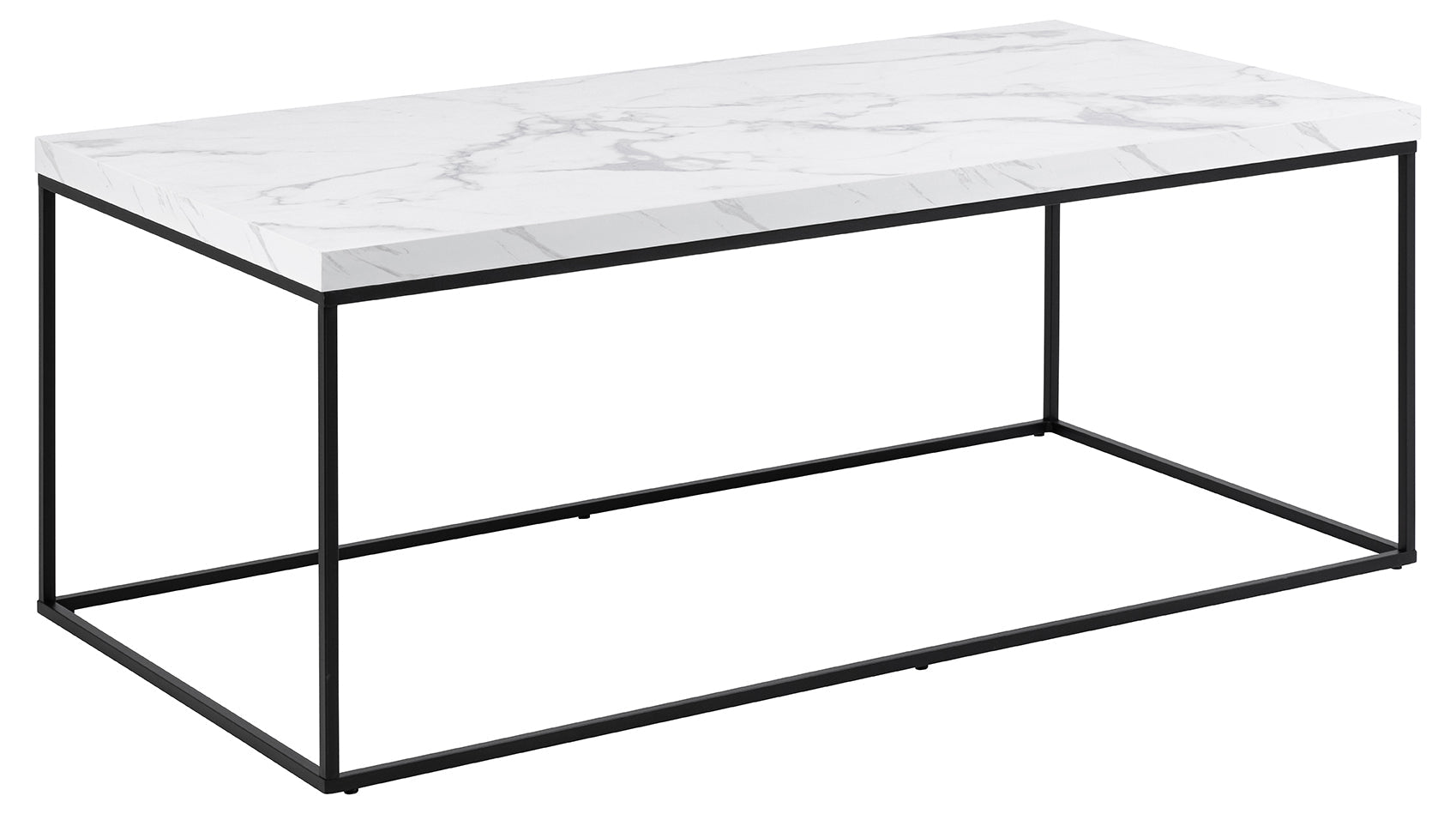 BRAM Salontafel Jolyn - 110 x 55 cm - Wit Marmerlook