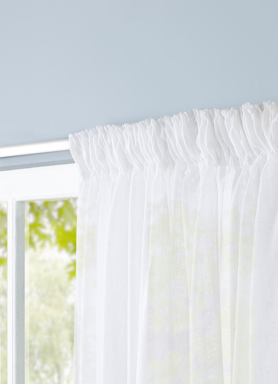 VOILAGE UNI GRANDE HAUTEUR 300 CM BLANC