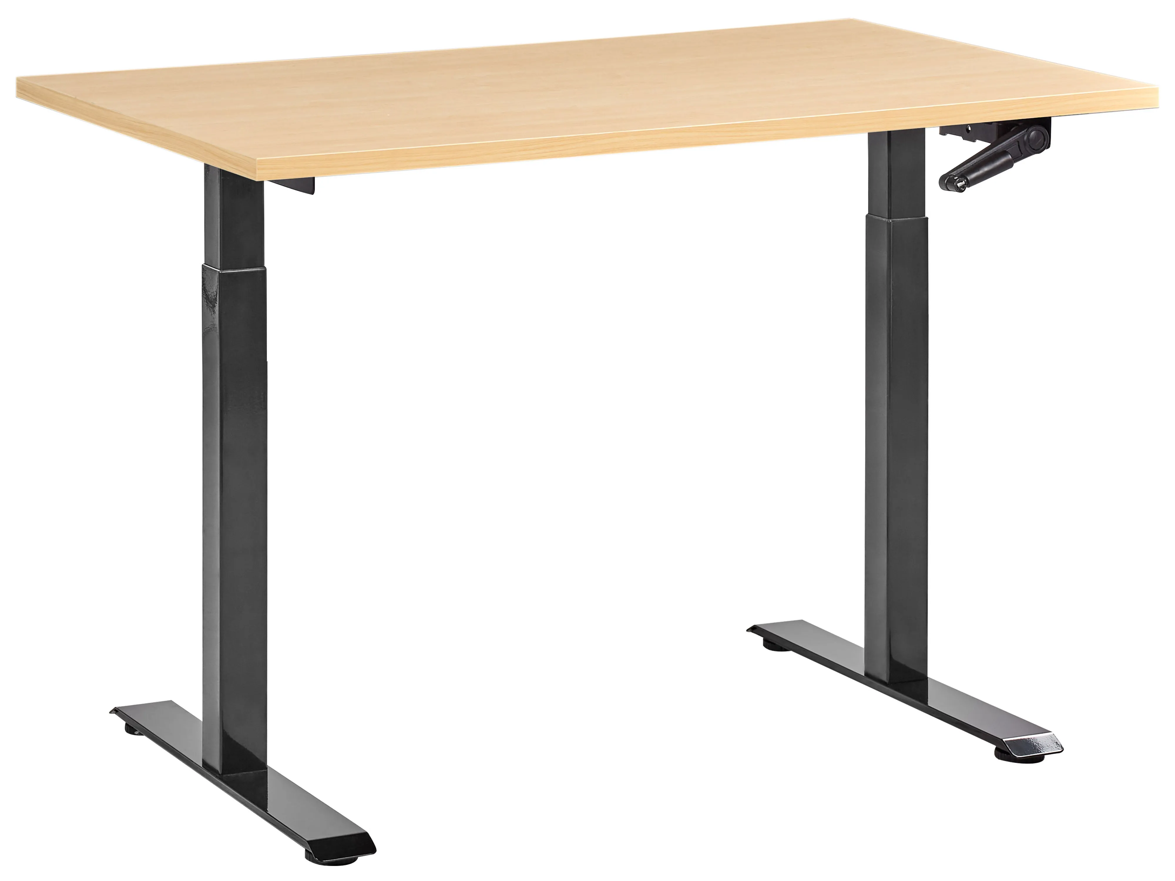 Manual Adjustable Standing Desk DESTINES Black/ Light Brown 120 cm 72 cm