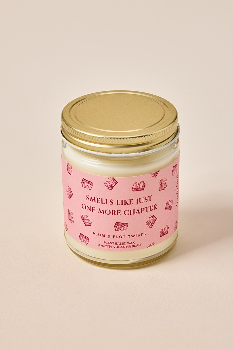 One More Chapter Plum Scented Candle Jar 9oz