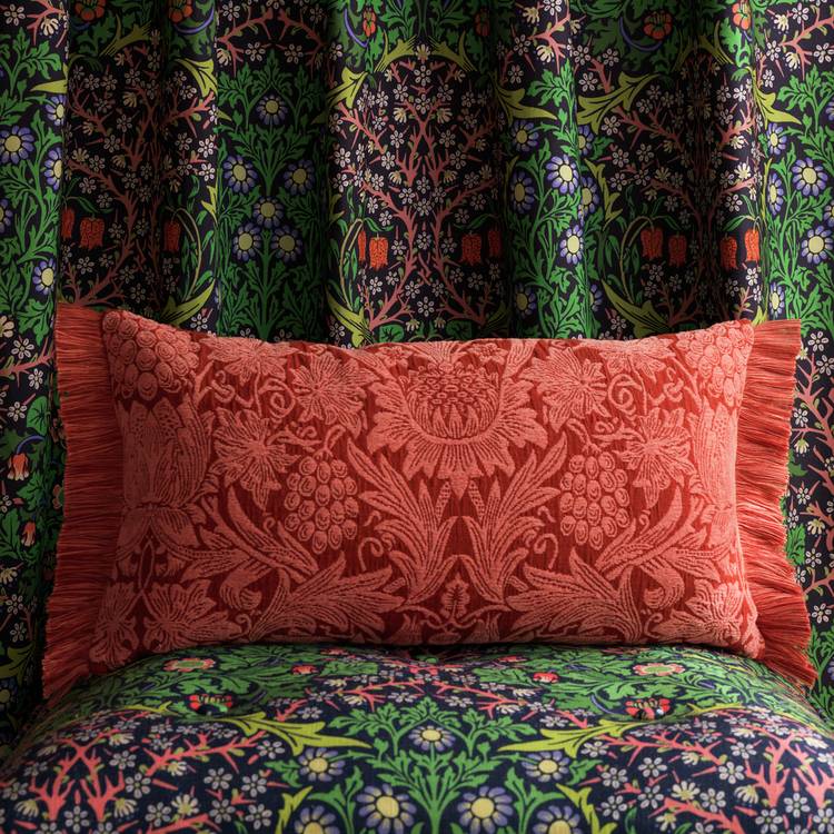 Habitat x Morris & Co. Sunflower Rust Cushion - 30x60cm
