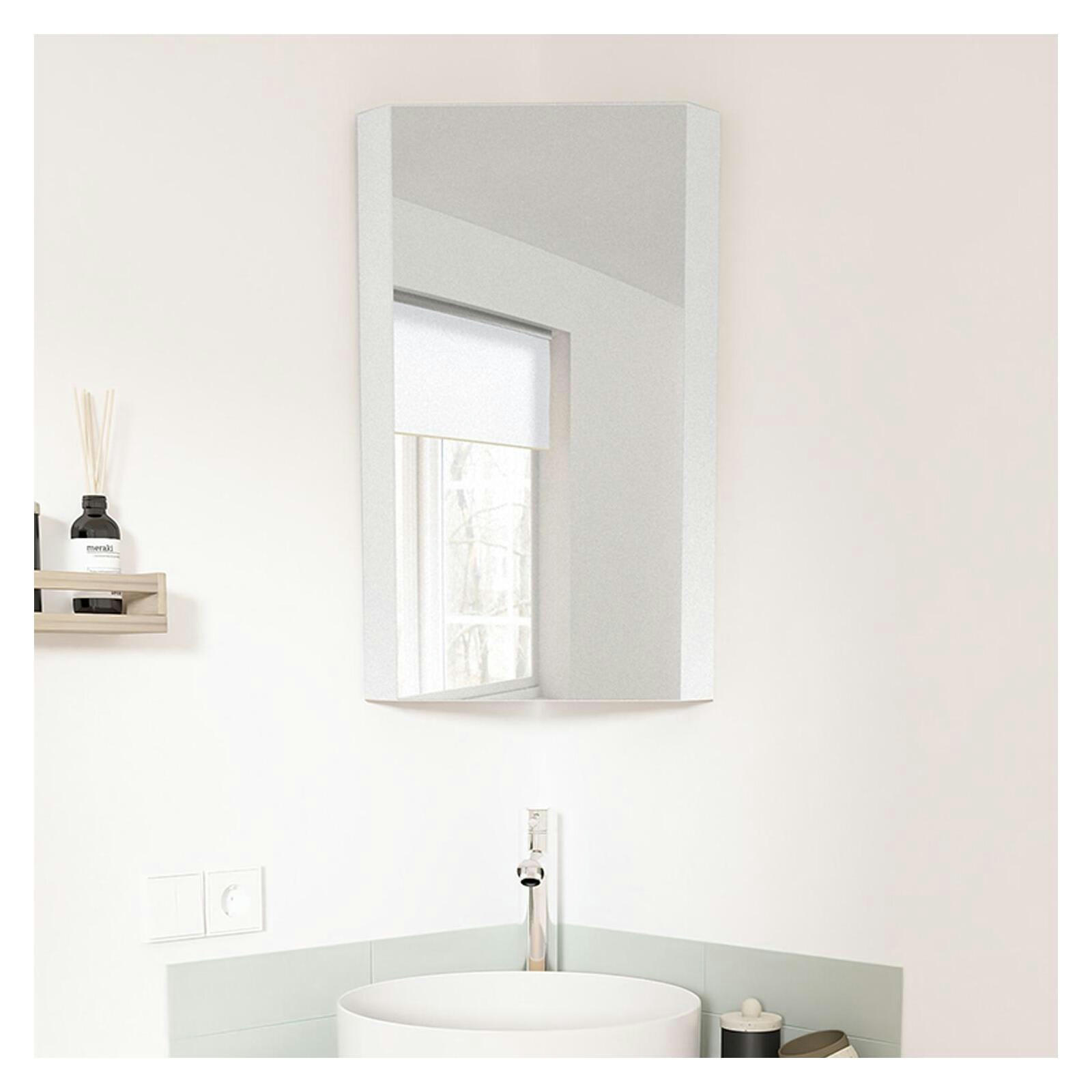 CLEO - Armoire de toilette d'angle blanche 25.2 x 70 cm