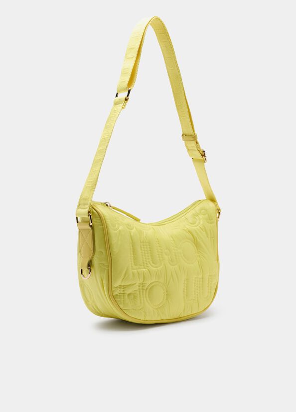 Borsa a tracolla media in nylon opaco