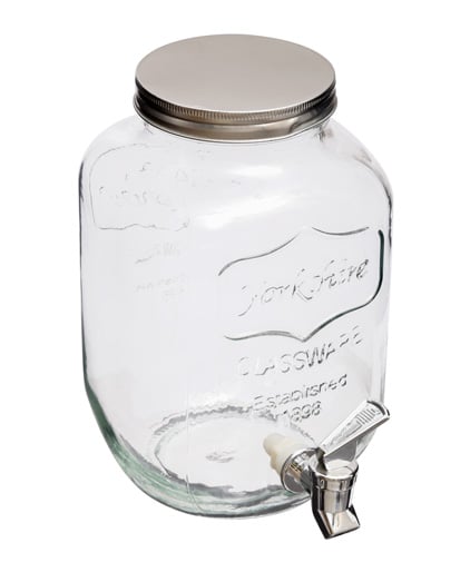 Frasco de vidro com torneira 4l