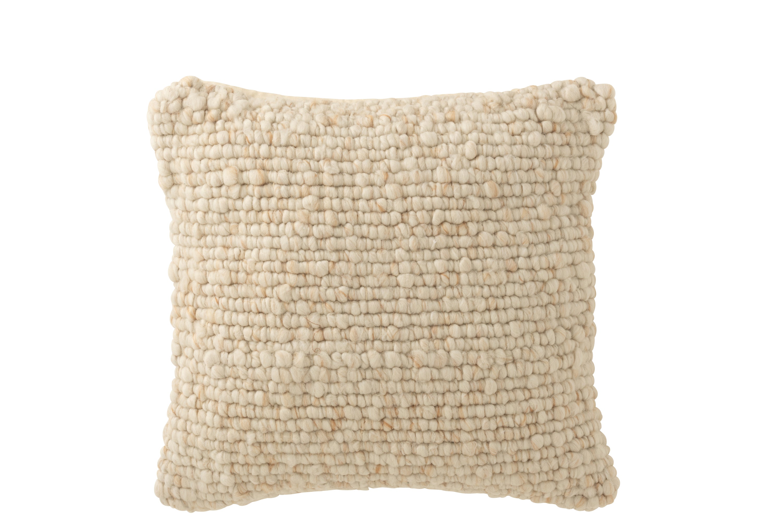 J-Line kussen Geweven - polyester - ecru