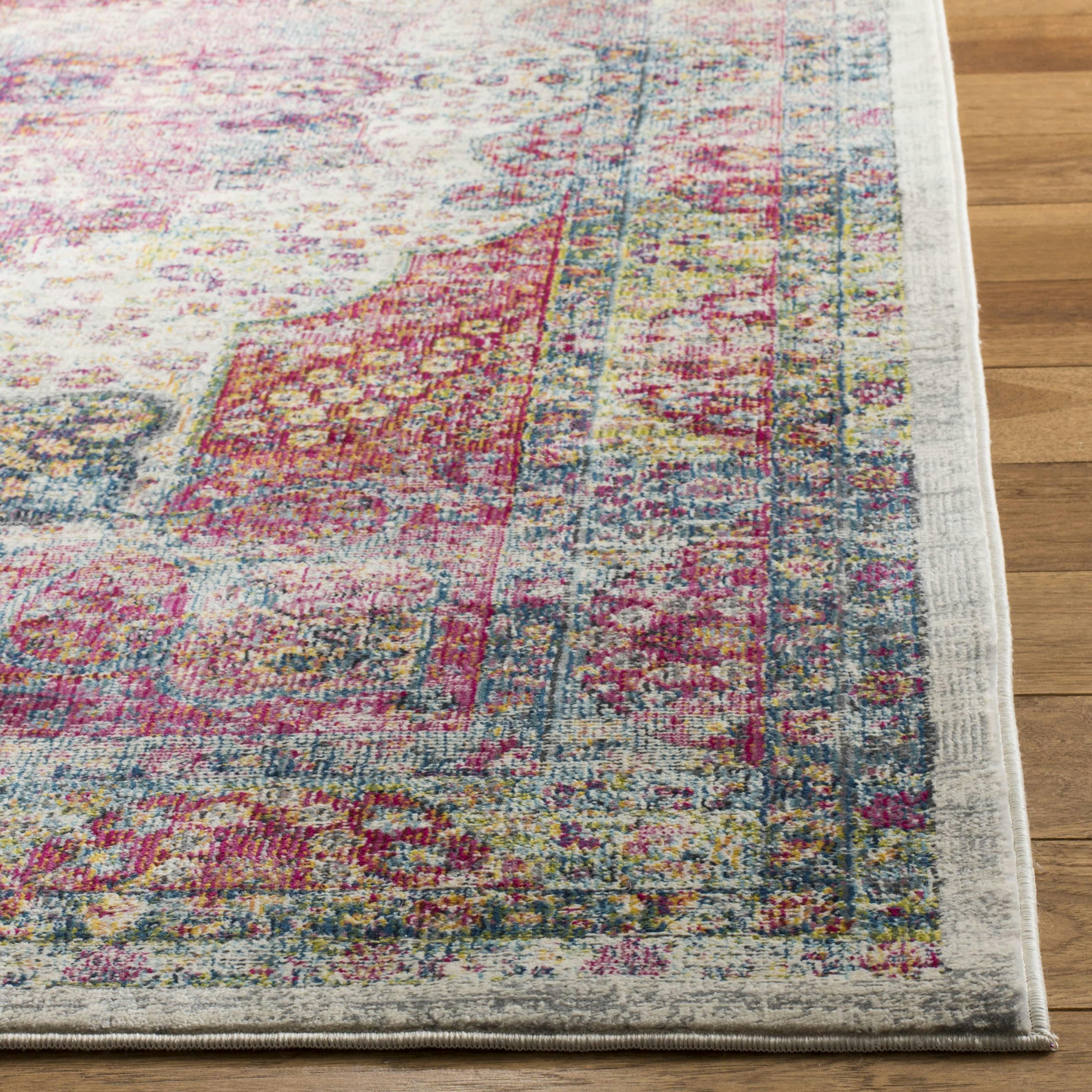 MERLOT - Tapis de salon interieur en crème & multicolore, 61 x 244 cm