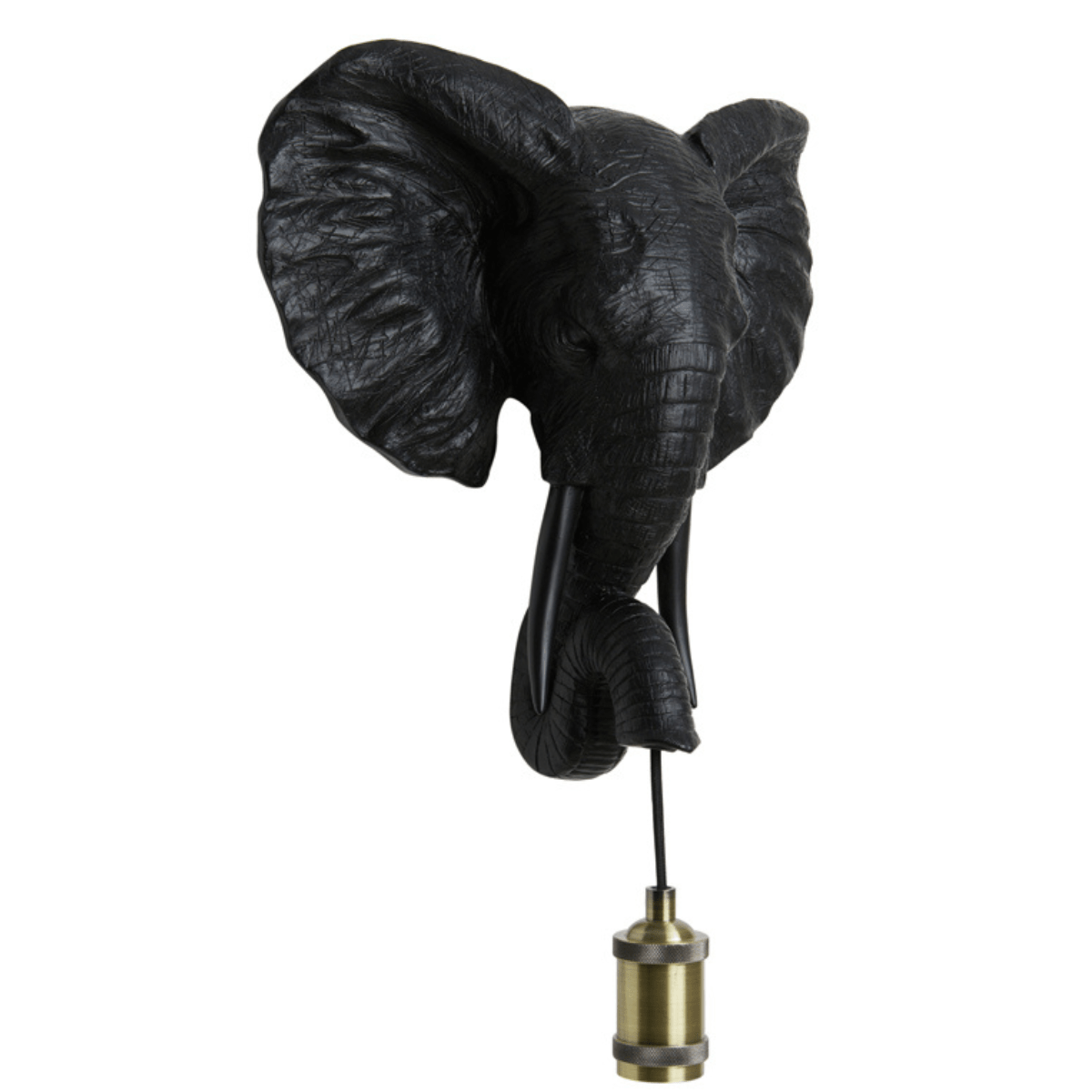 Light & Living Wandlamp Elephant - Zwart - 35x13x36cm