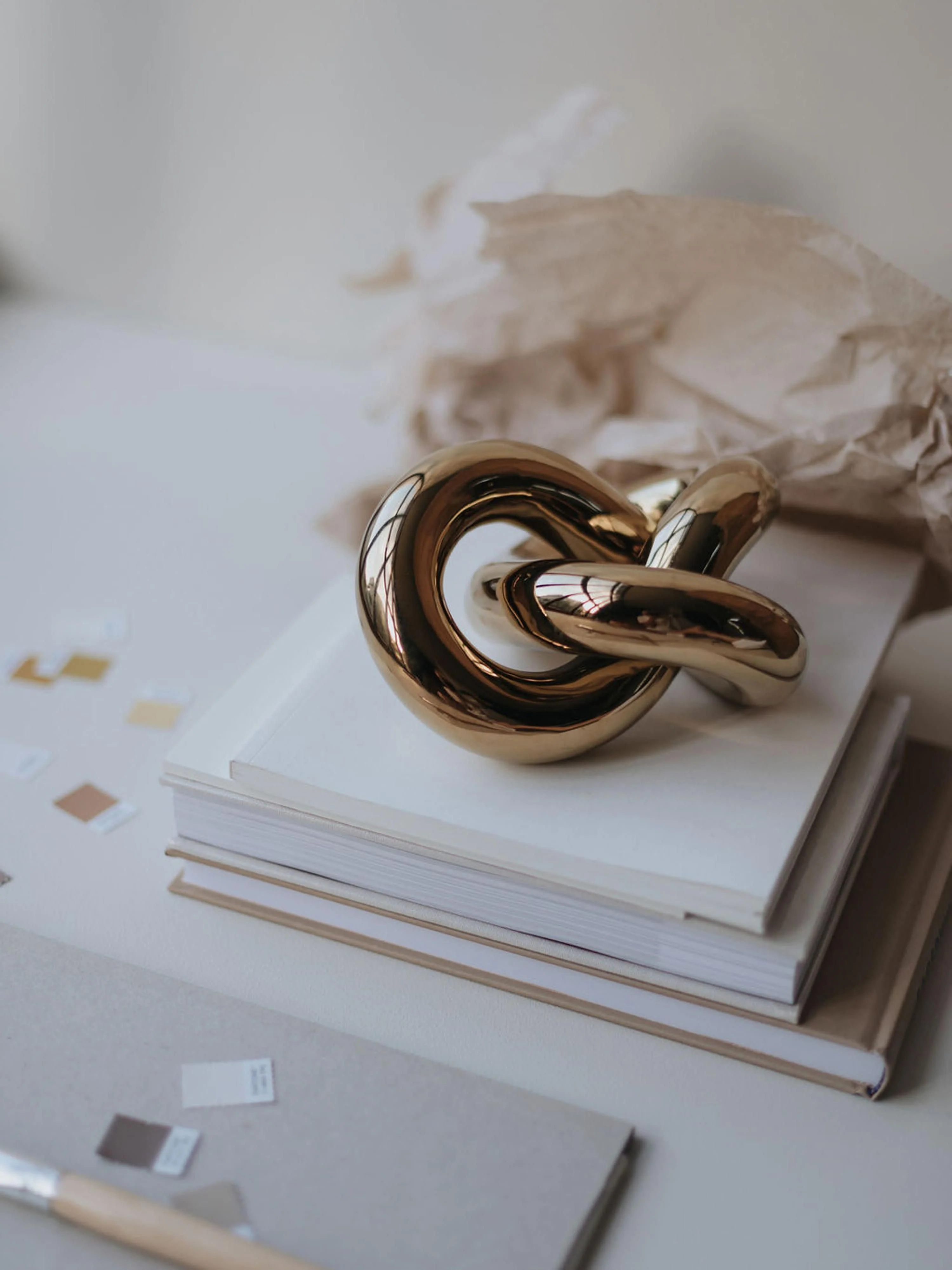 Handgefertigtes Deko-Objekt Knot, H 6 cm