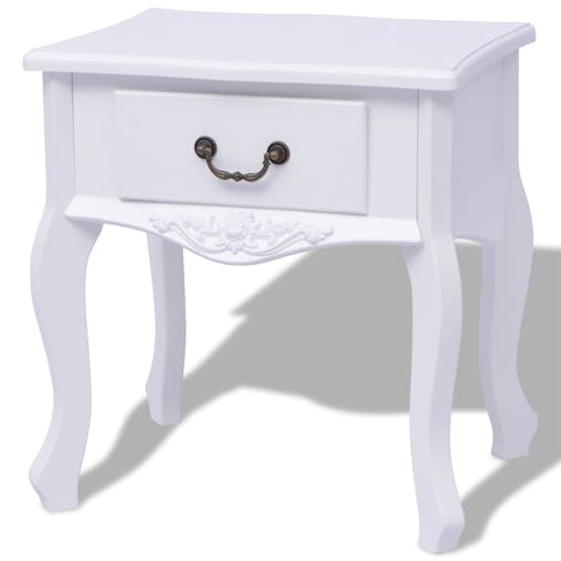NNEVL Bedside Cabinets 2 pcs MDF White