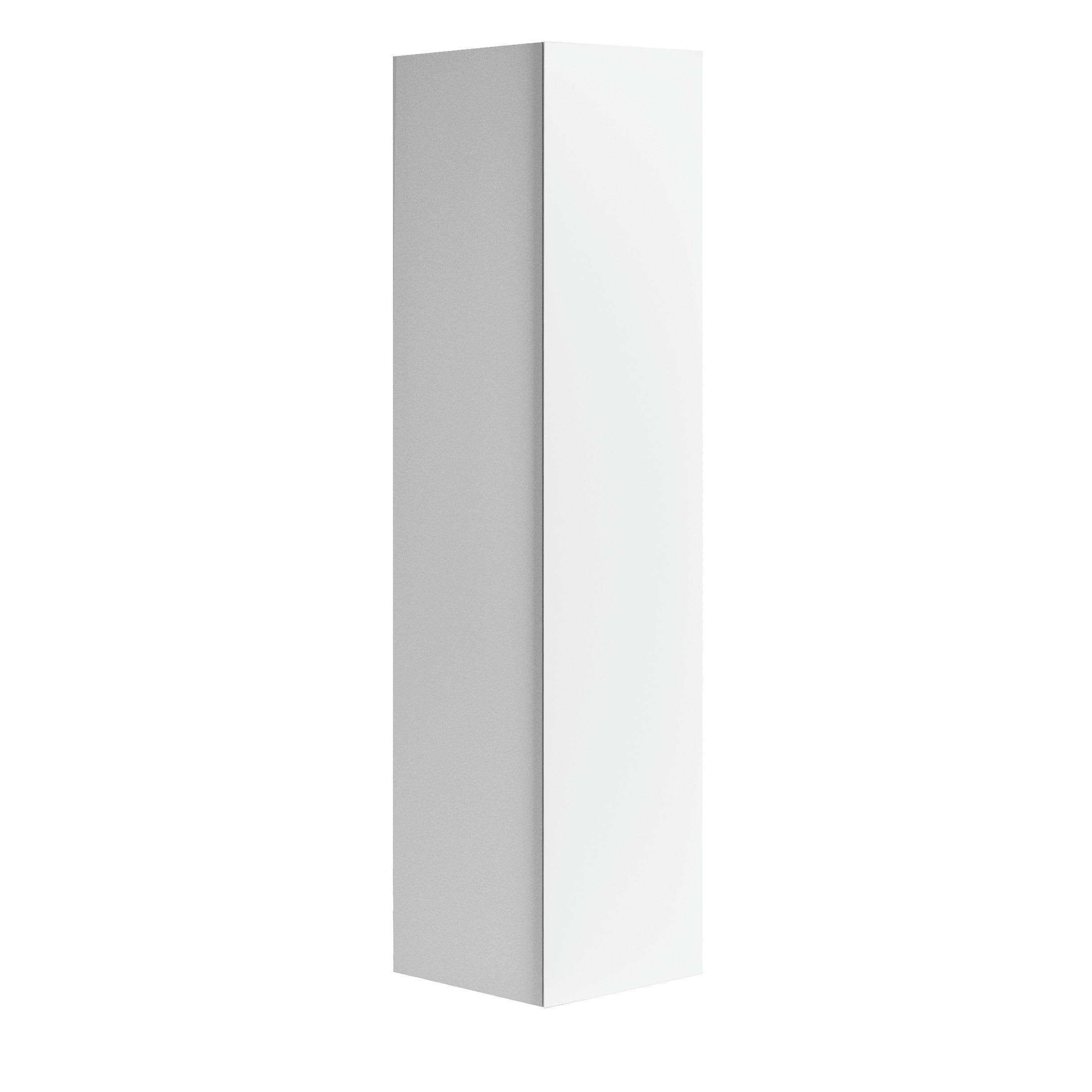 NORDIK - Colonne de rangement MDF Laqué Blanc