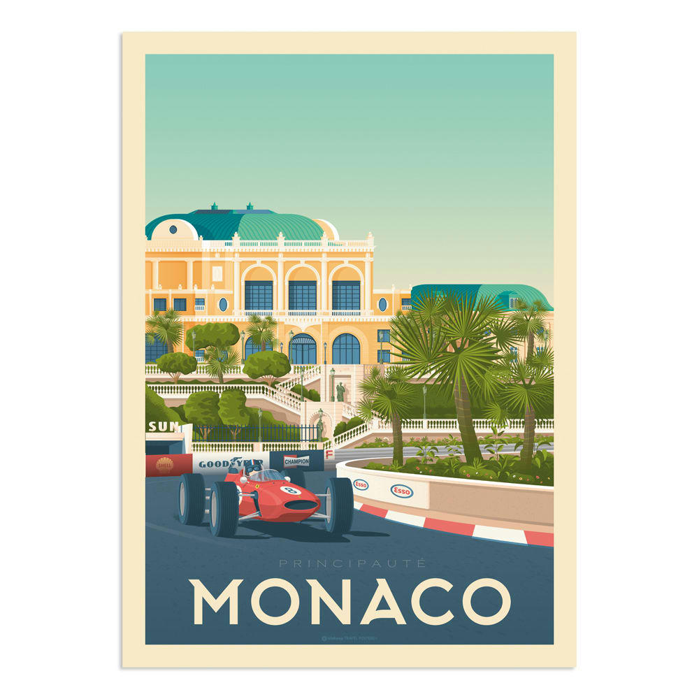 - Affiche Monaco  30x40 cm