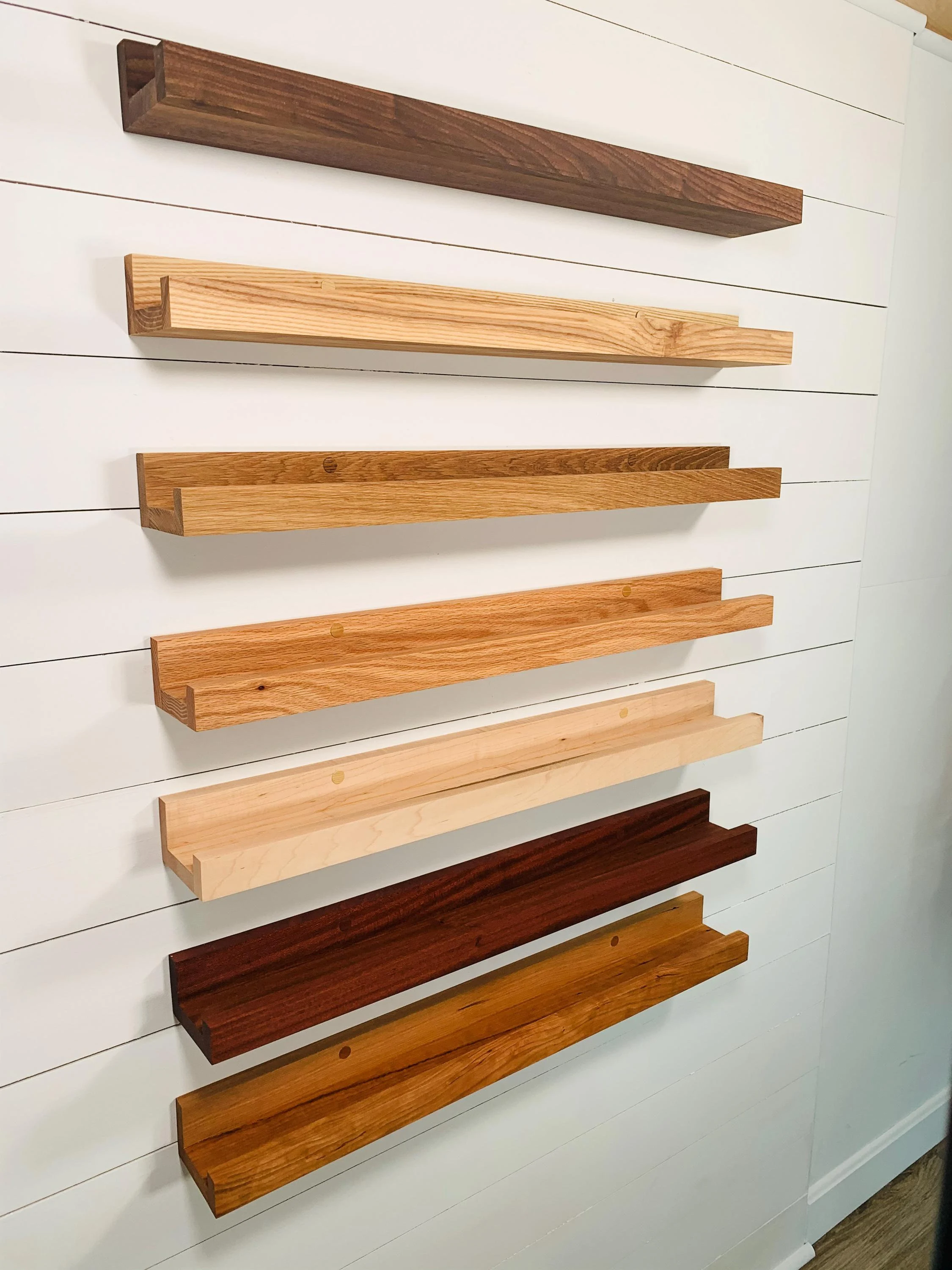 Floating Picture Ledge Wall Shelf, Floating Shelf, handmade with solid hardwood, ideal for home and office space