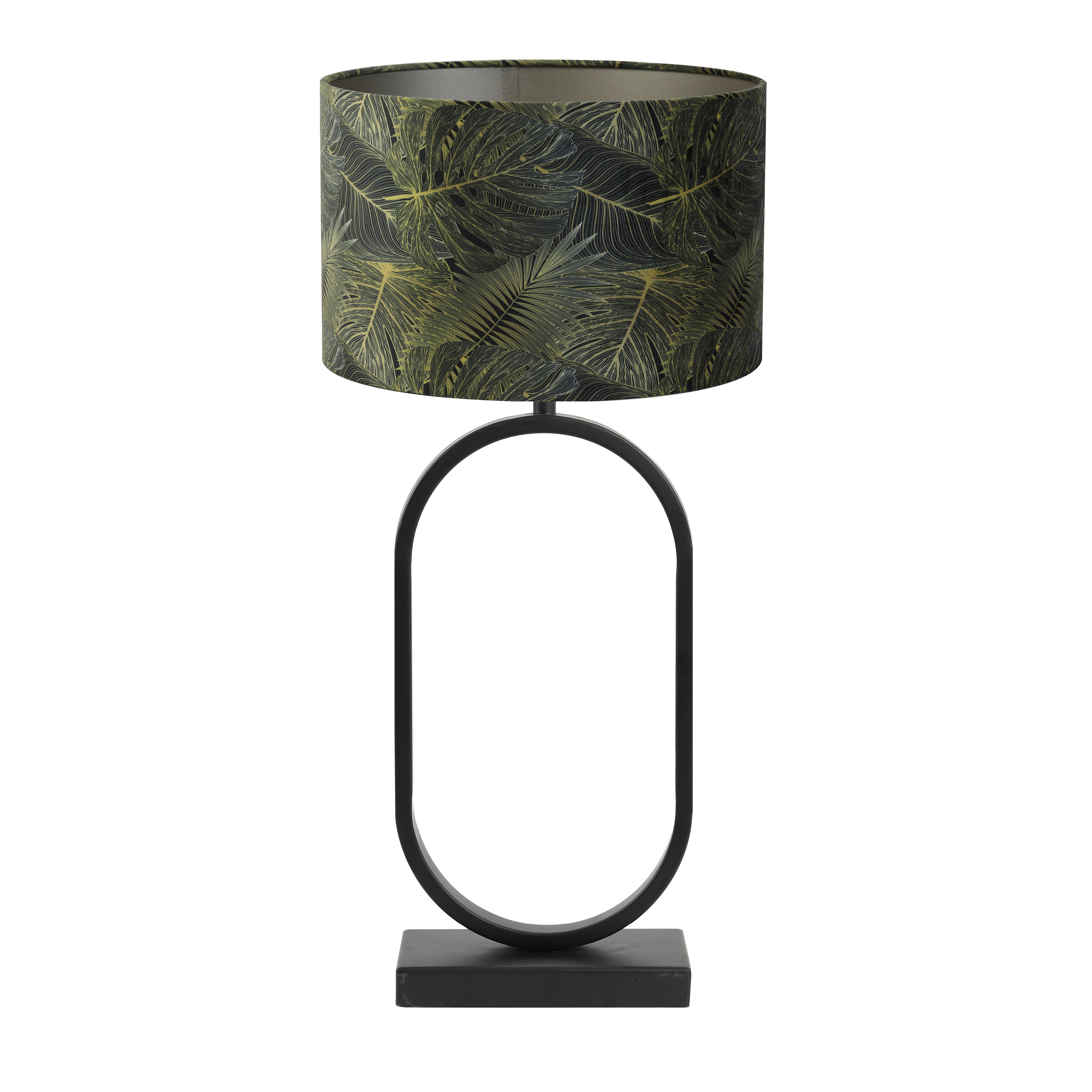 Light & Living tafellamp Jamiri/Amazone - zwart, groen - 30x30x67cm