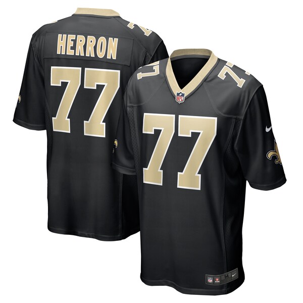 Justin Herron New Orleans Saints Nike  Game Jersey -  Black