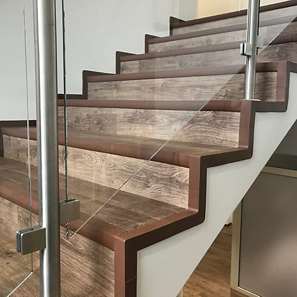 KIT de finition pour escaliers en PVC, beige, 1m