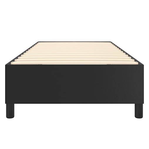 NNEVL Box Spring Bed Frame Black 107x203 cm King Single Faux Leather
