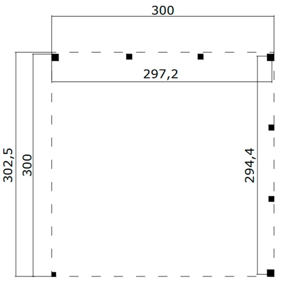Anbau »Kubus«, (BxLxH): 300 x 300 x 239 cm, grüngrau/weiss