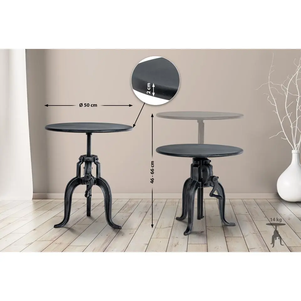 CLP Bijzettafel Marcos Metaal - antiek zilver