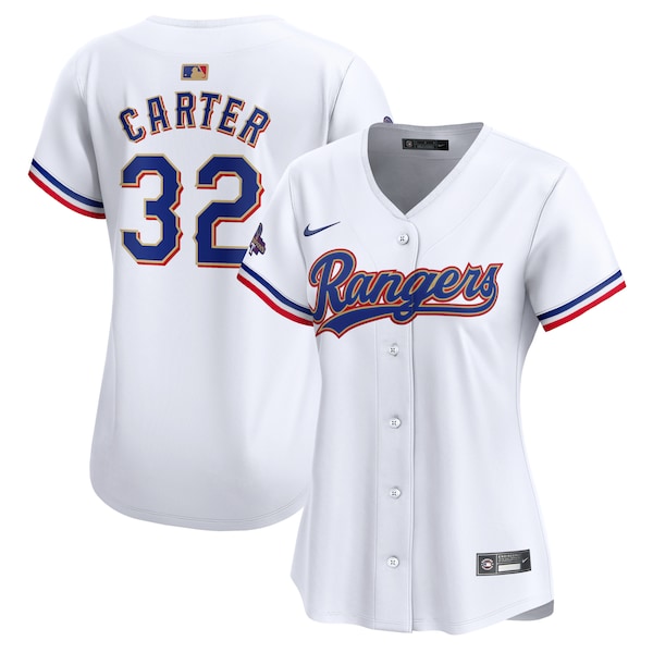 Evan Carter Texas Rangers Nike Women's 2024 Gold Collection Limited Player Jersey – White