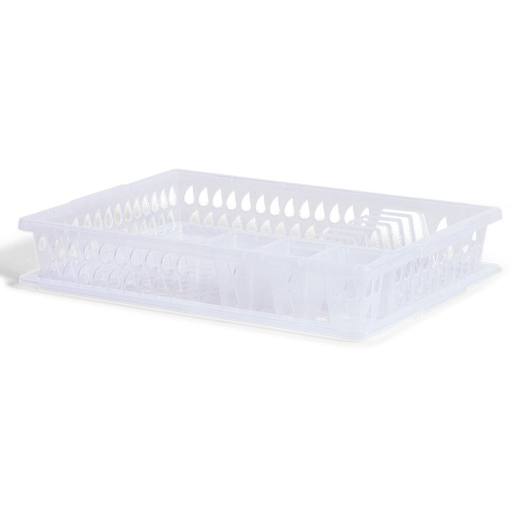 égouttoir à vaisselle en plastique transparent