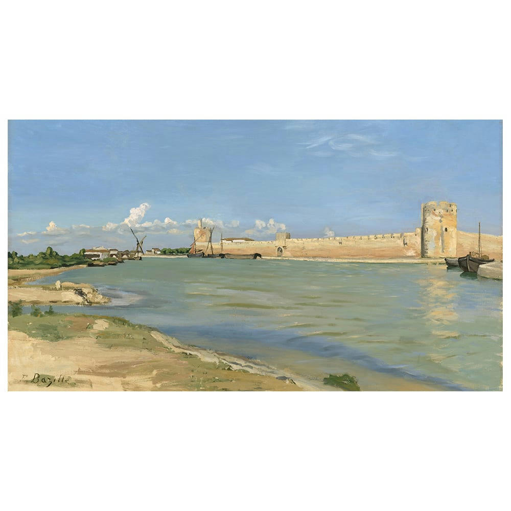 - Tableau Les Remparts D'Aigues-Mortes Frédéric Bazille 50x90cm