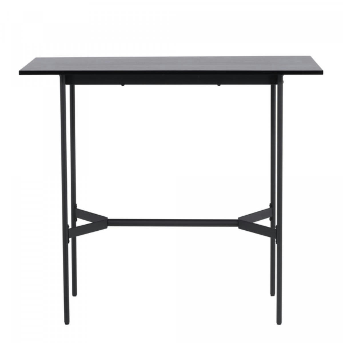 HONIA - Table de bar minimaliste en bois et métal 120cm