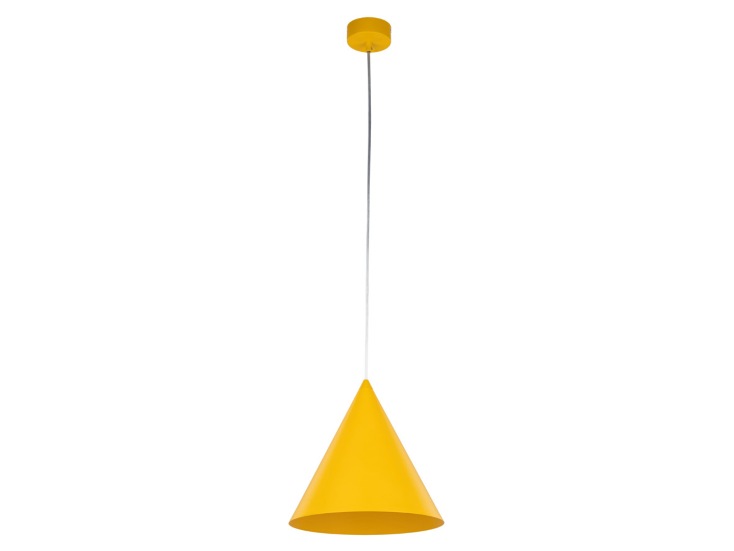 Lampa wisząca Cono Yellow 25 cm metalowa żółta