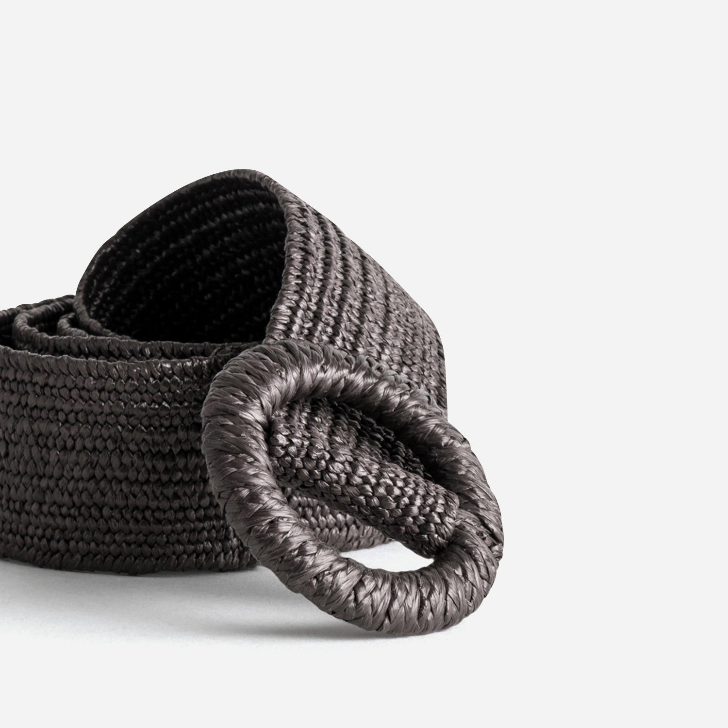 Ceinture marron tressée