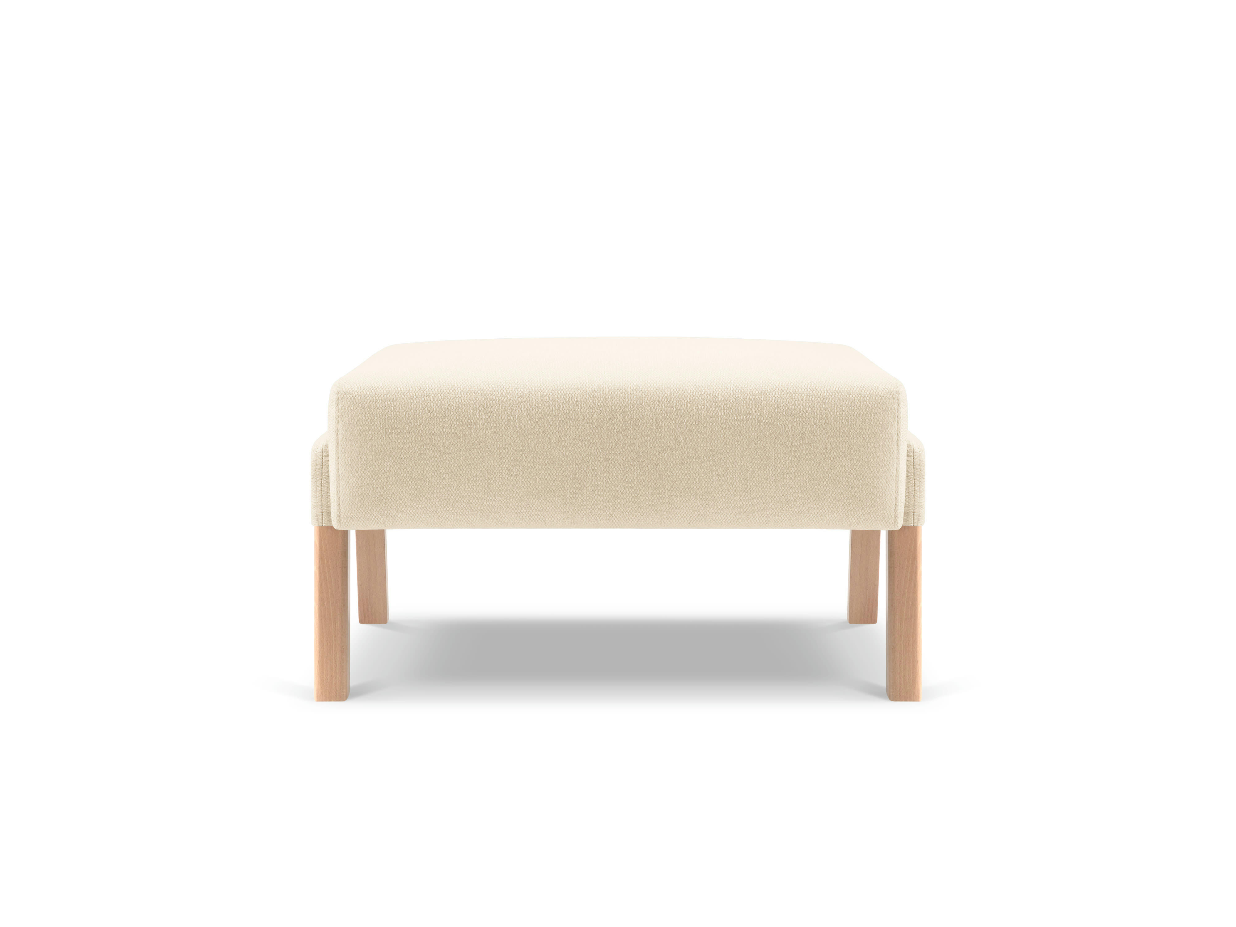 SALTO - Pouf en tissu structuré beige