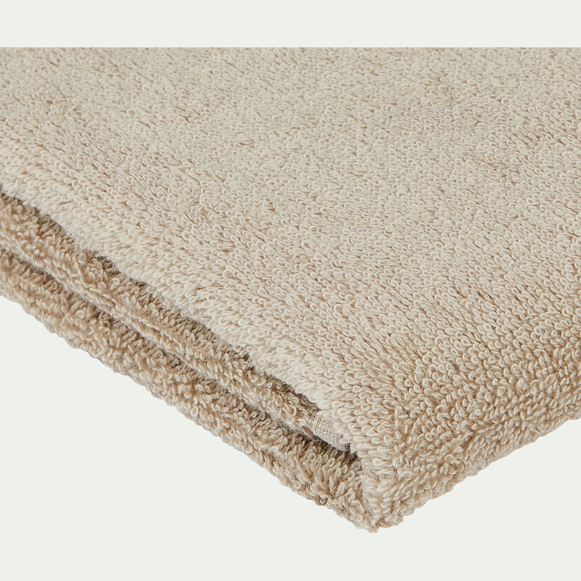 AZUR - Drap de douche en coton peigné - beige alpilles 70x140cm