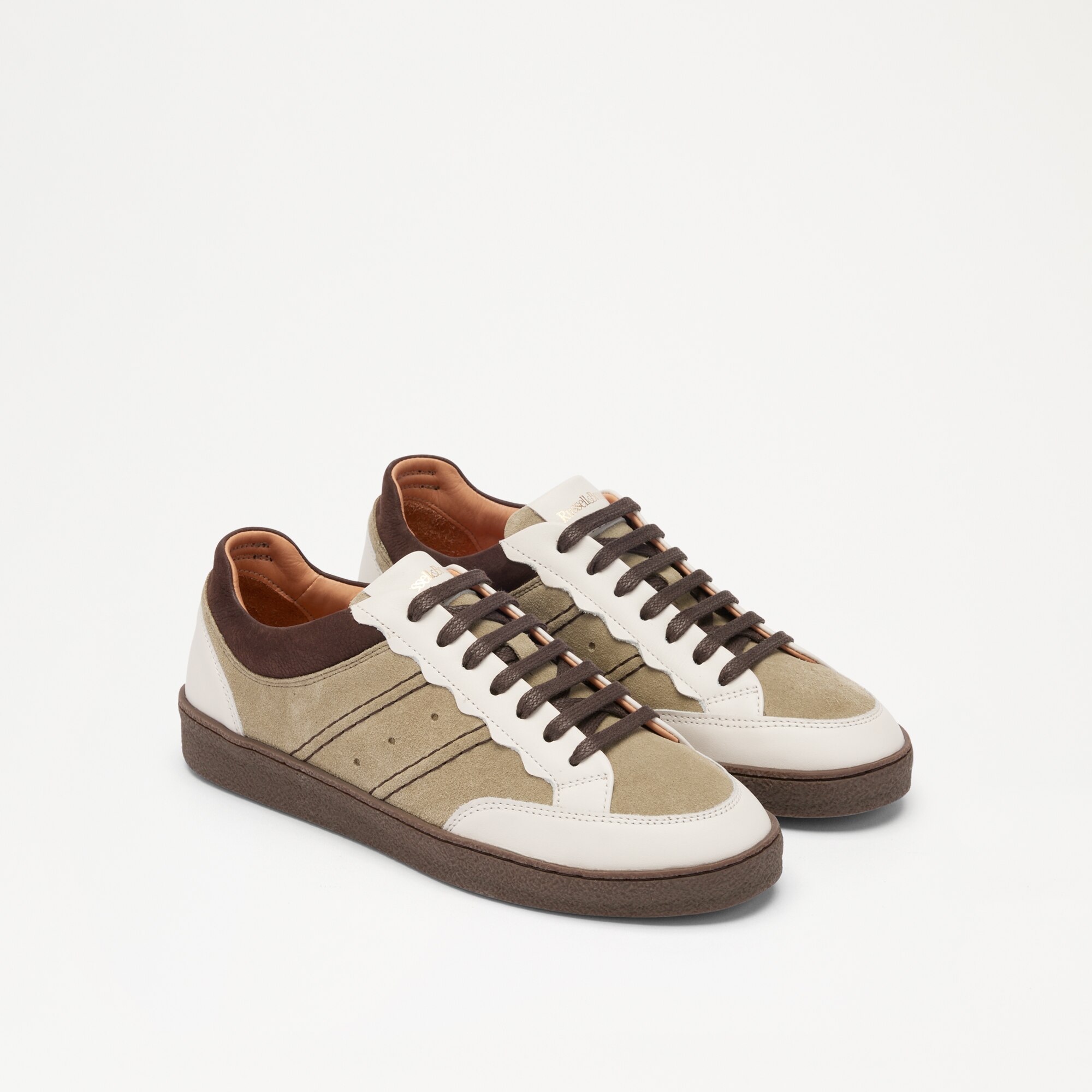 Roller<br>Scalloped Lace Up Trainer