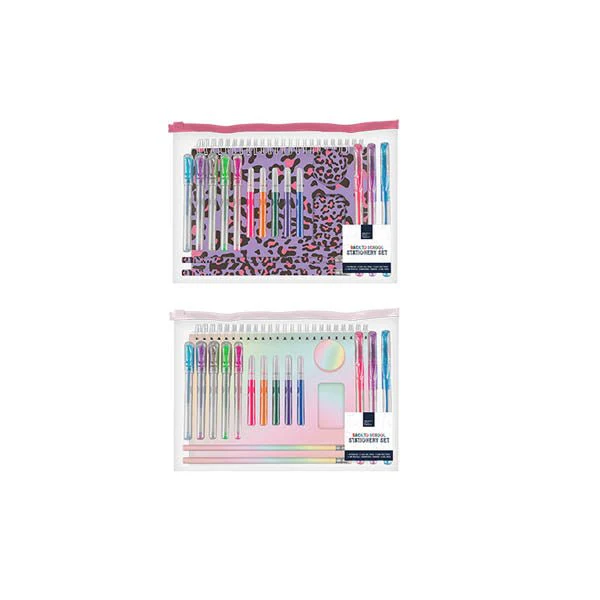 GIRLS BACK TO SCHOOL STATIONERY SET 18 PACK