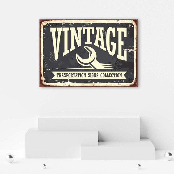 Feeby Obraz na płótnie Szyld Vintage 60x40