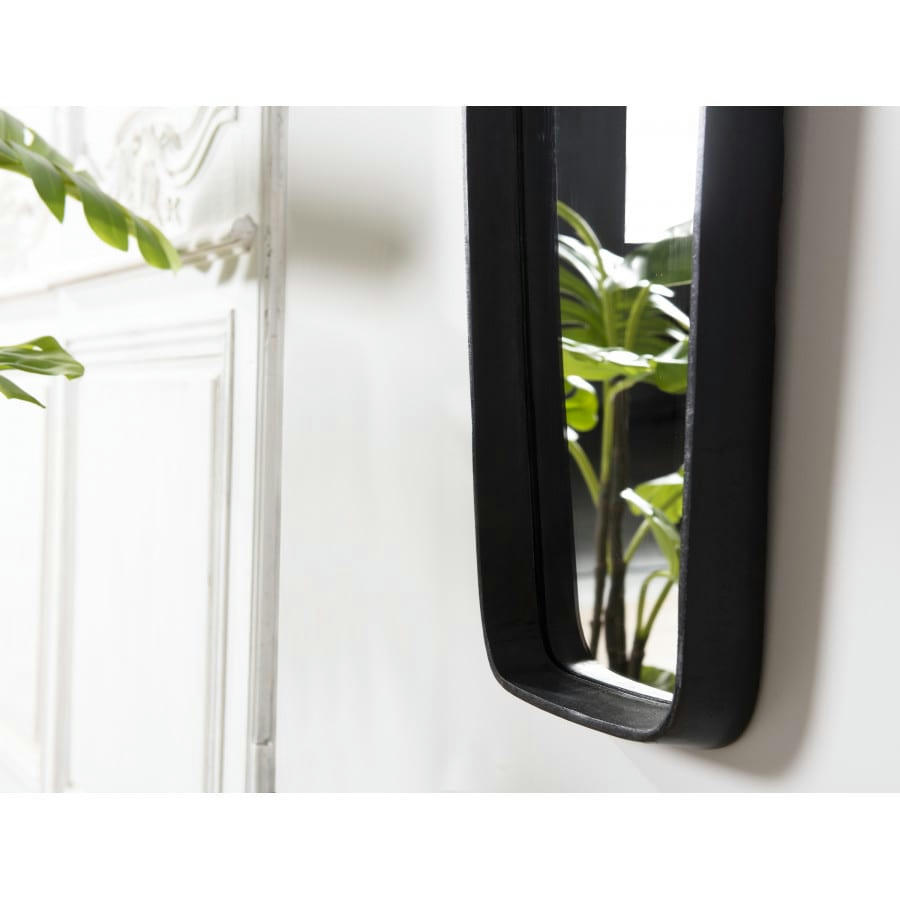JONAS - Miroir aluminium noir 31x174