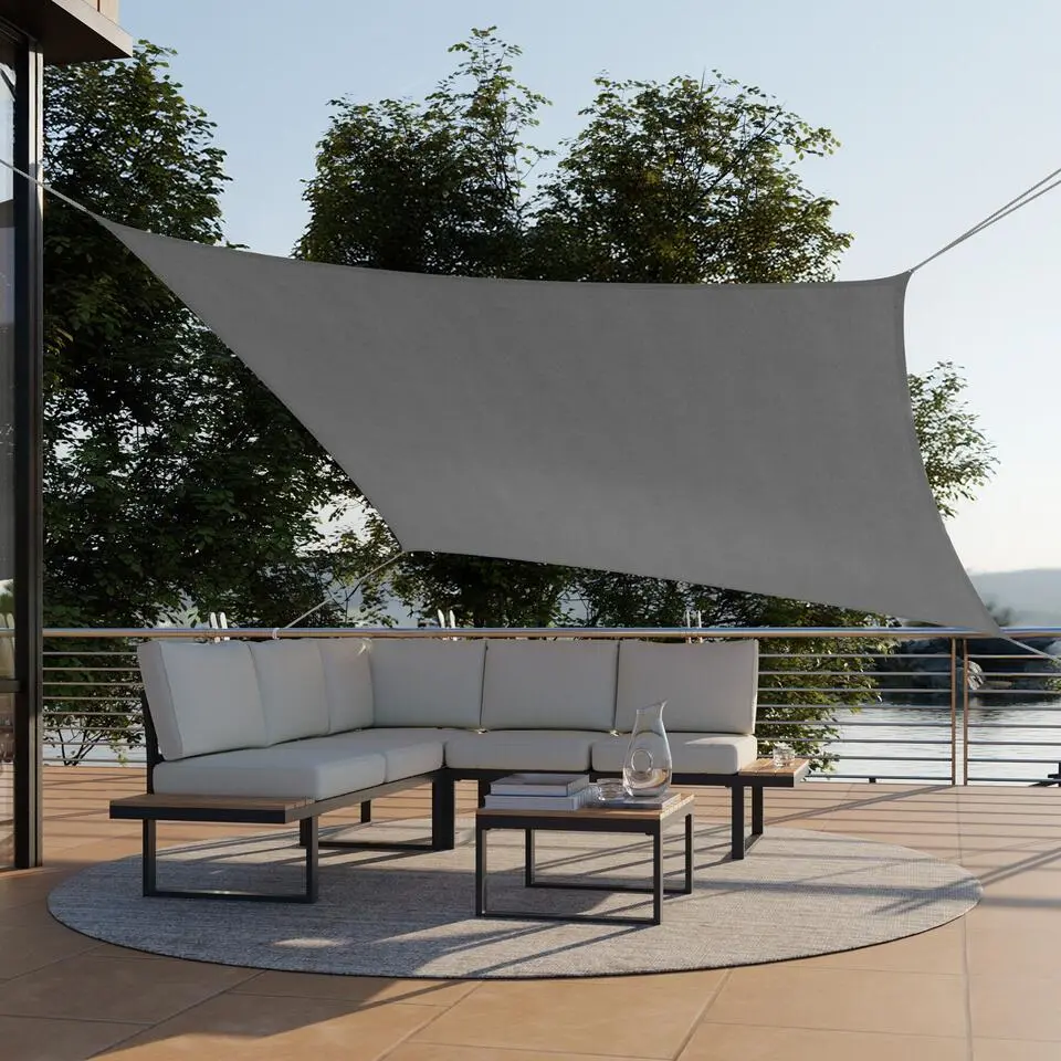 tectake Schaduwdoek Sunny, weerbestendig HDPE-materiaal met UV-bescherming