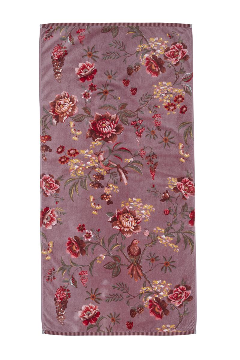 Pip Studio badlaken Secret Garden - 70x140 cm - lichtpaars