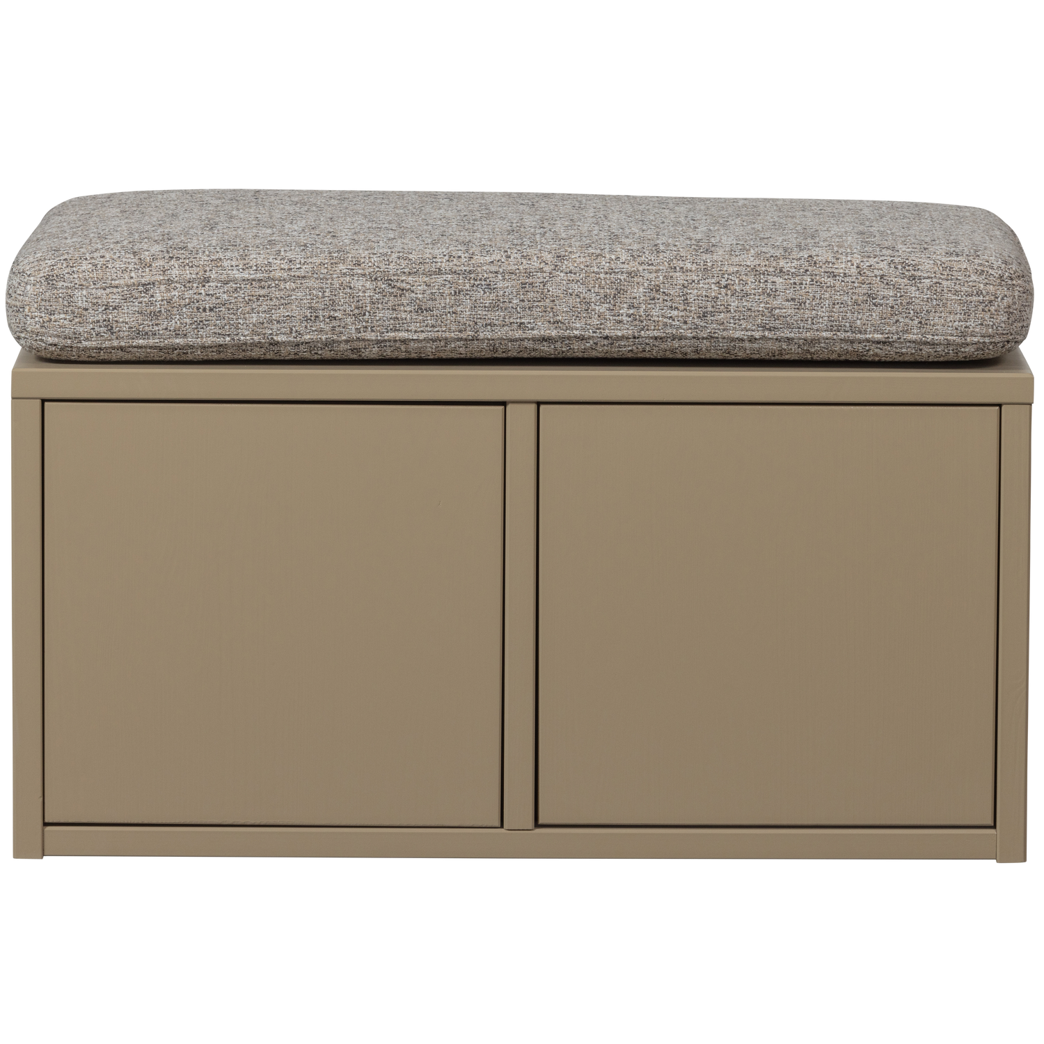 WOOOD opbergbank incl. kussen Turner - Grenen - Mud - 47x80x44