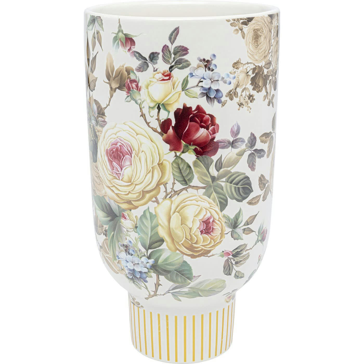 BLOOMING - Vase fleurs en céramique blanche H27