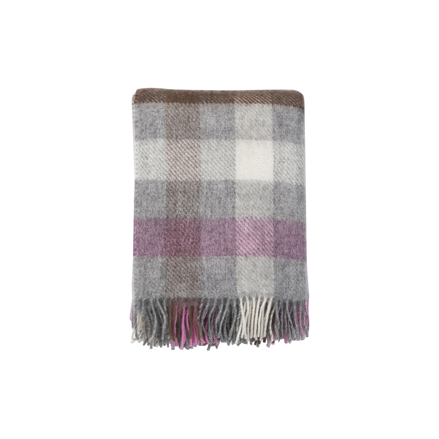 Gotland multi uld plaid, multi pink