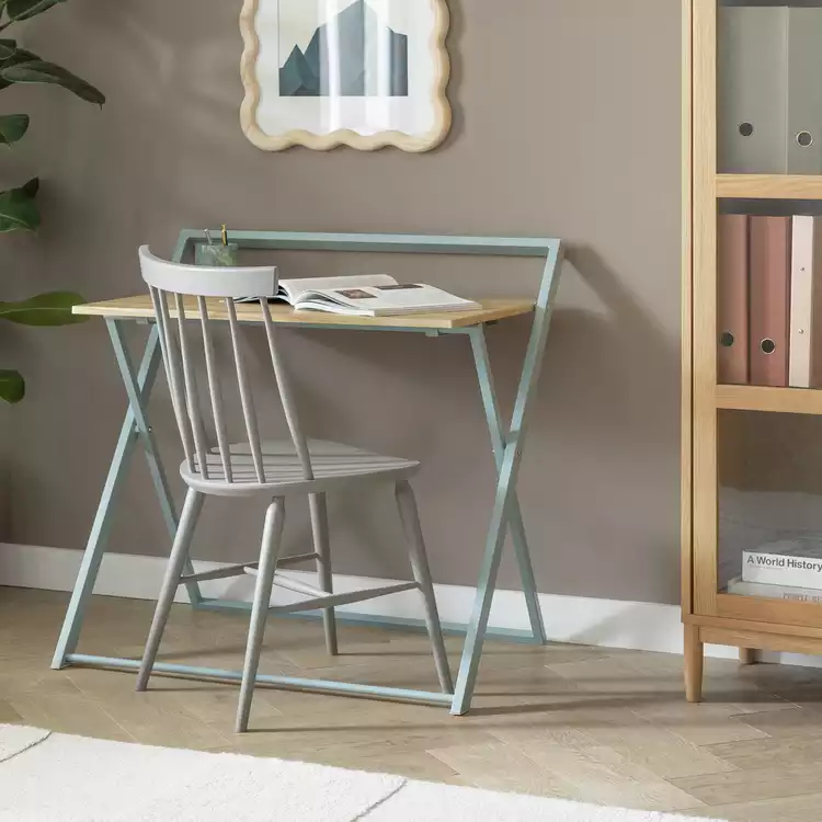 Habitat Compact Folding Office Desk - Grey