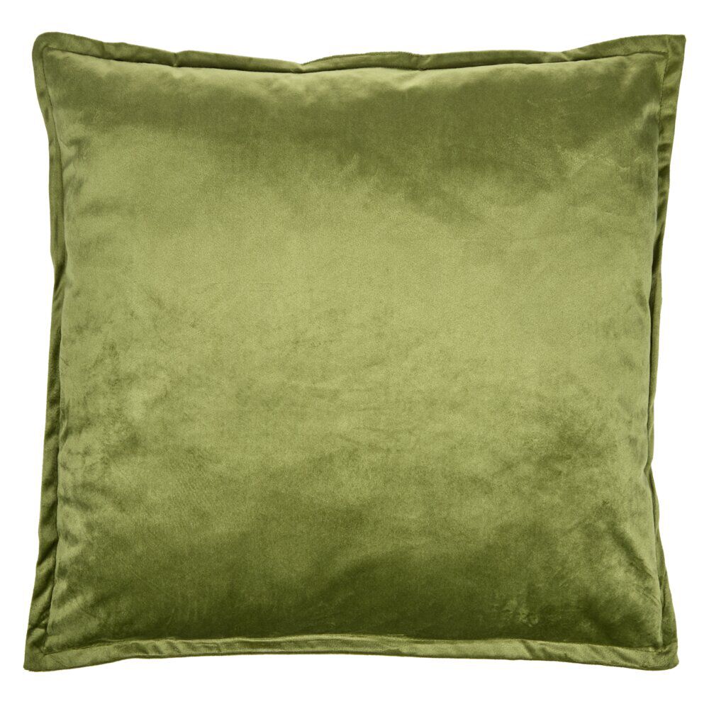 Coussin carré velours contour à volant 60x60cm (3 modèles)